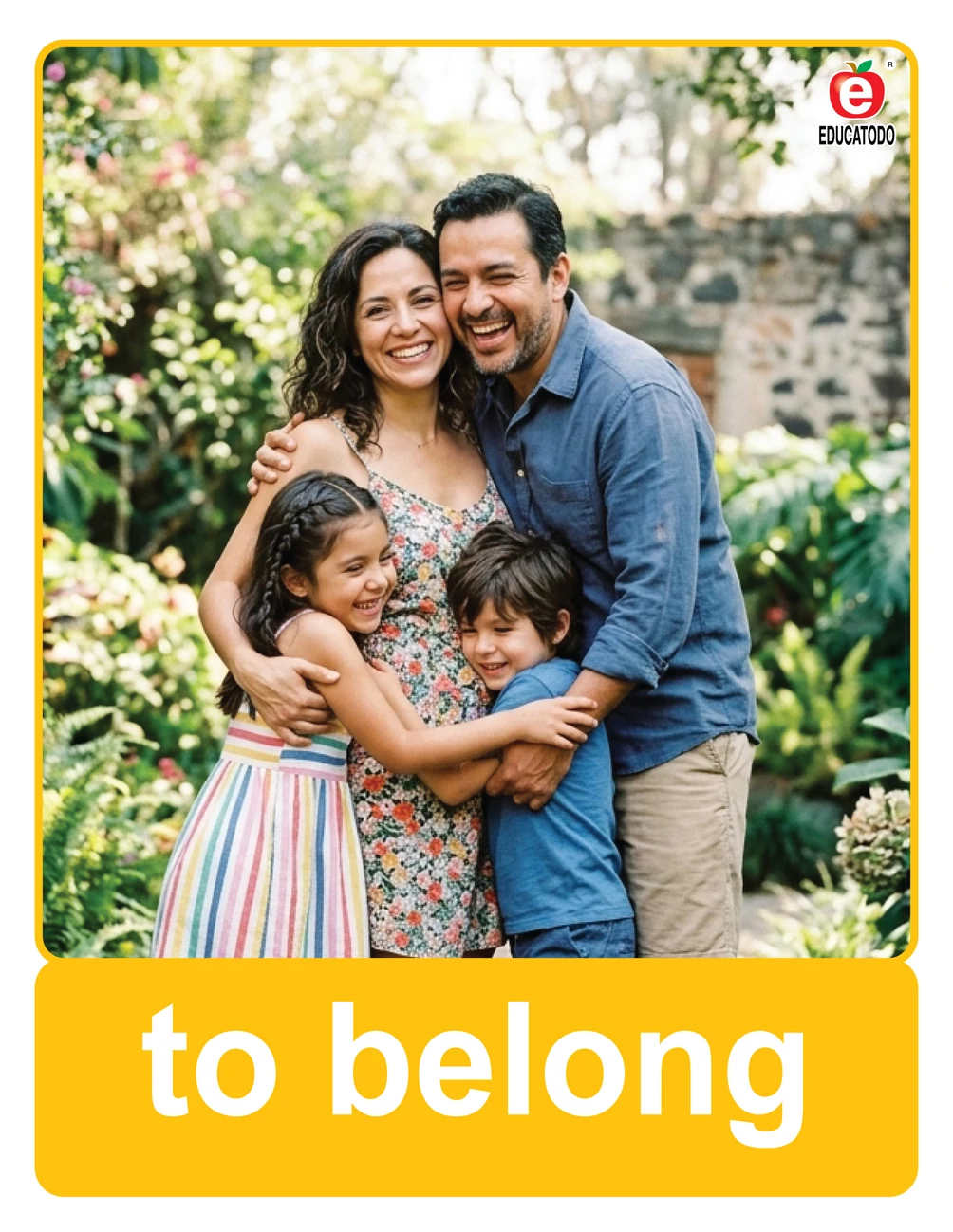 Tarjeta física: to belong